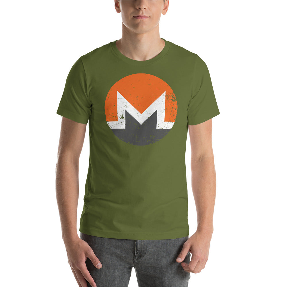 Monero Logo Vintage Short-Sleeve Unisex T-Shirt