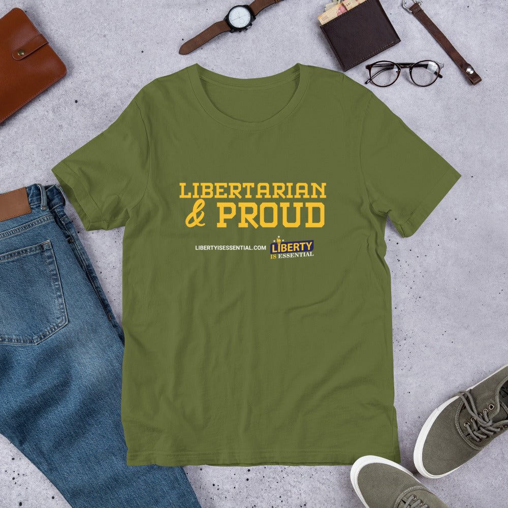 Libertarian & Proud Short-Sleeve Unisex T-Shirt