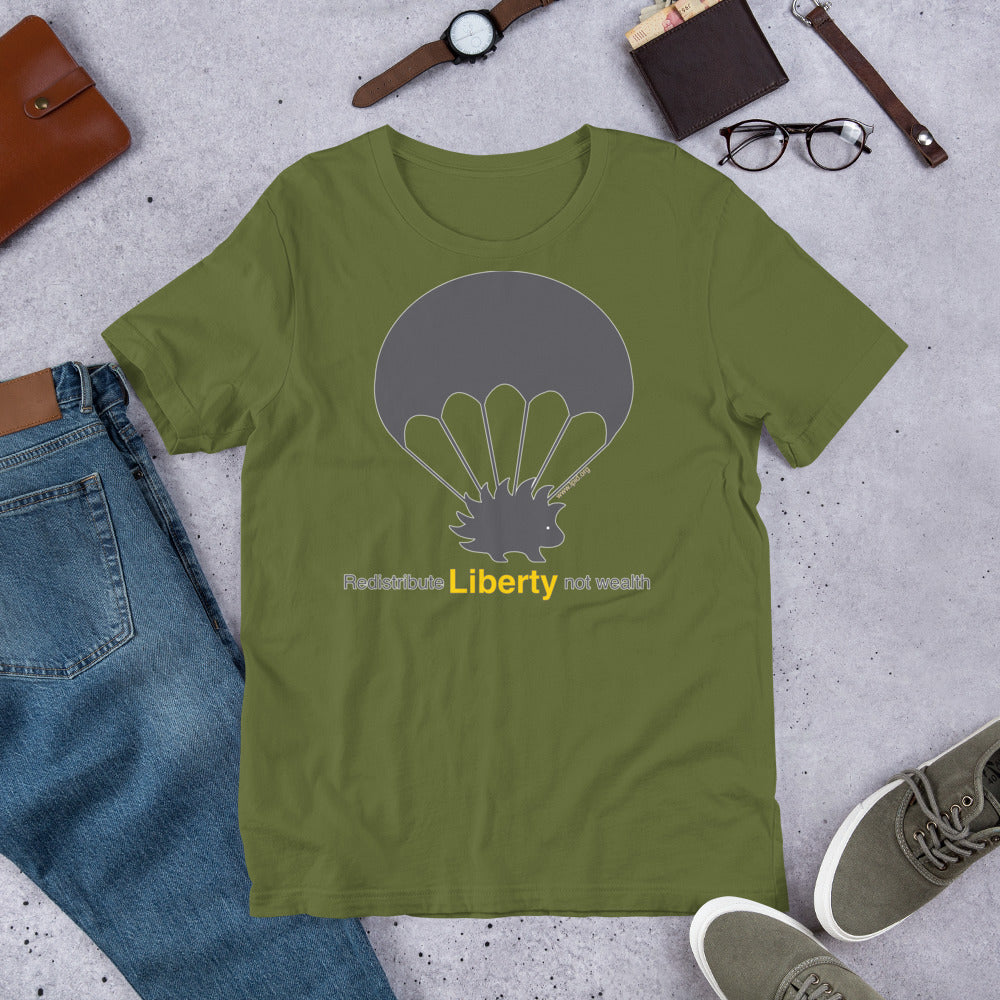 Redistribute Liberty Not Wealth Short-Sleeve Unisex T-Shirt