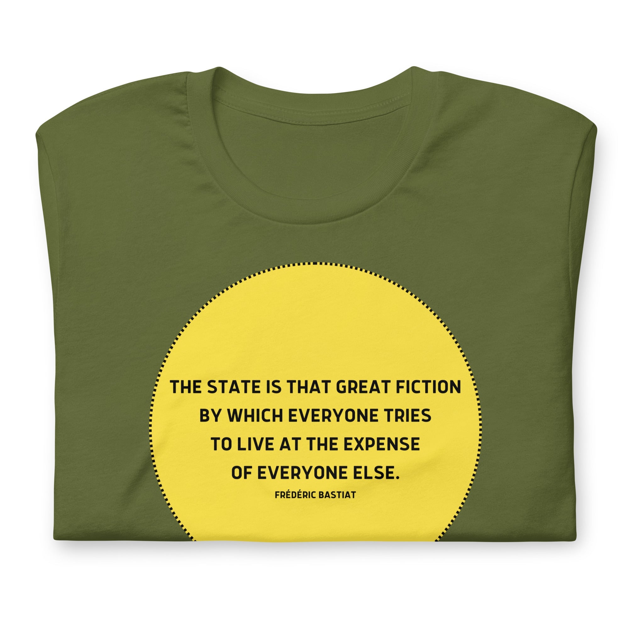 The state is that great fiction - Bastiat Short-Sleeve Unisex T-Shirt