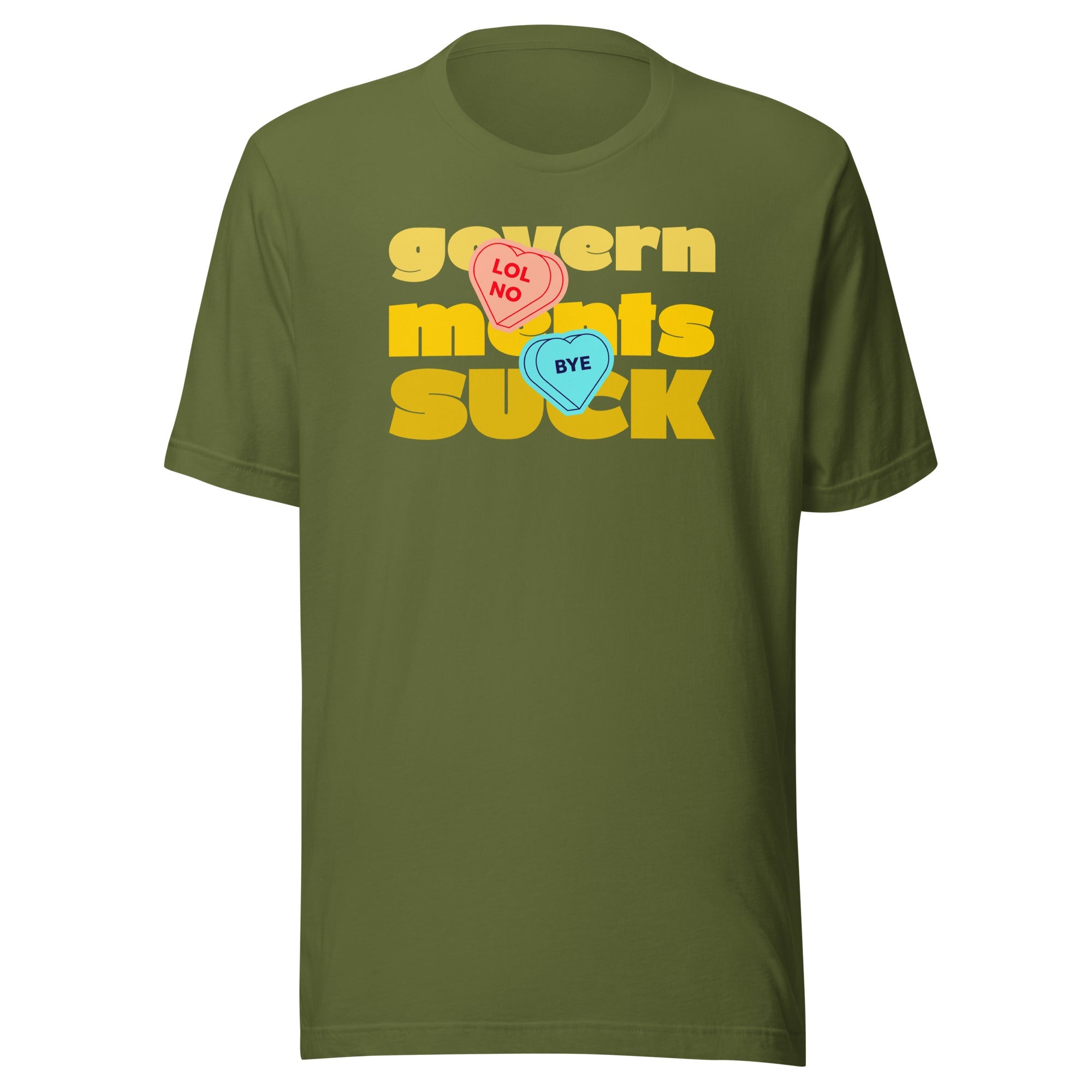 Governments Suck Anti-Valentines t-shirt