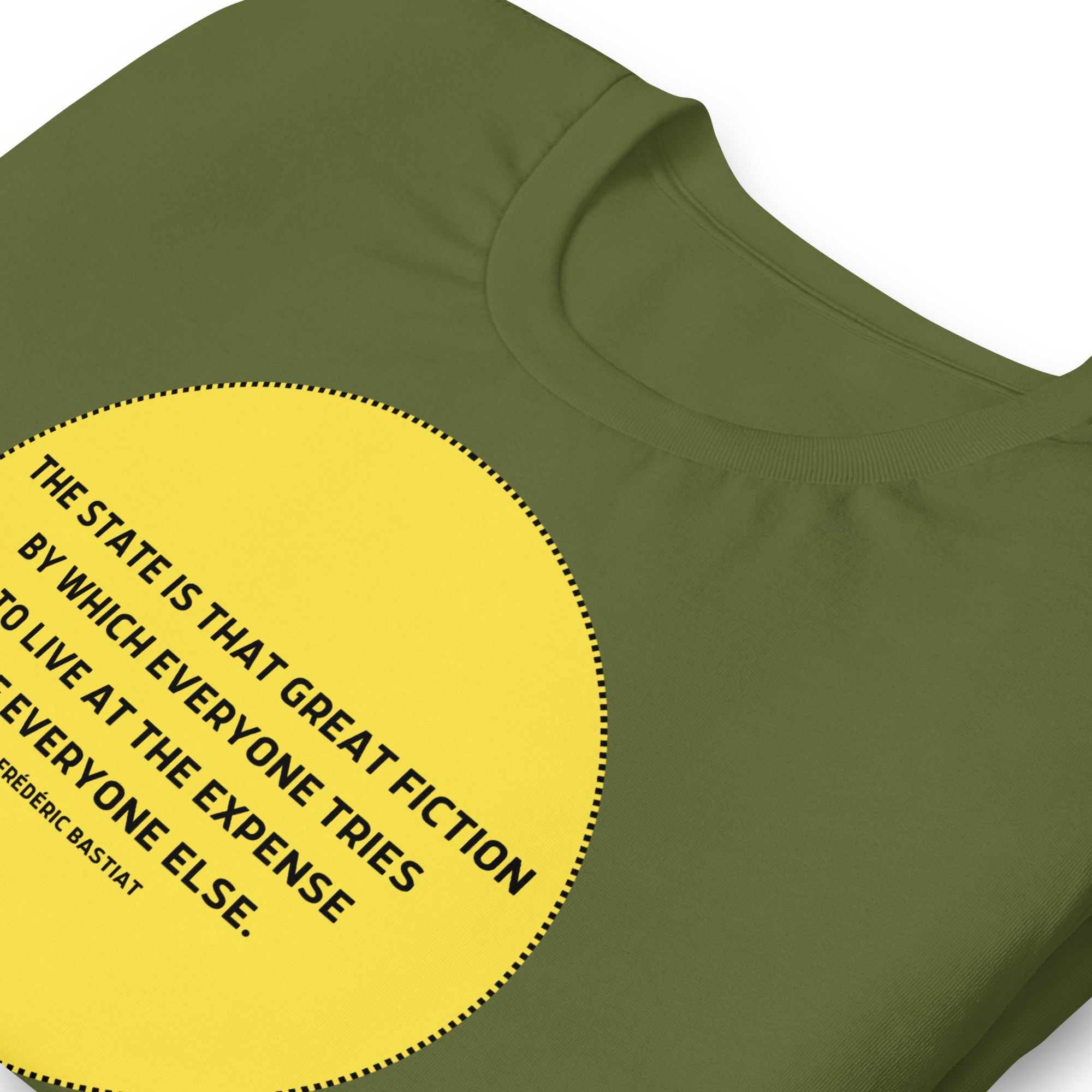 The state is that great fiction - Bastiat Short-Sleeve Unisex T-Shirt