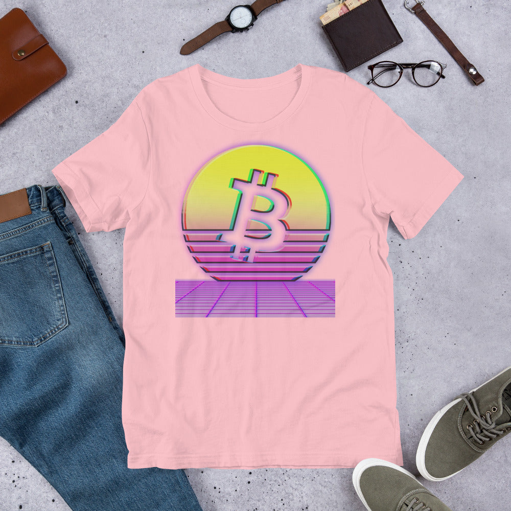 Bitcoin Sun Aesthetic Short-Sleeve Unisex T-Shirt