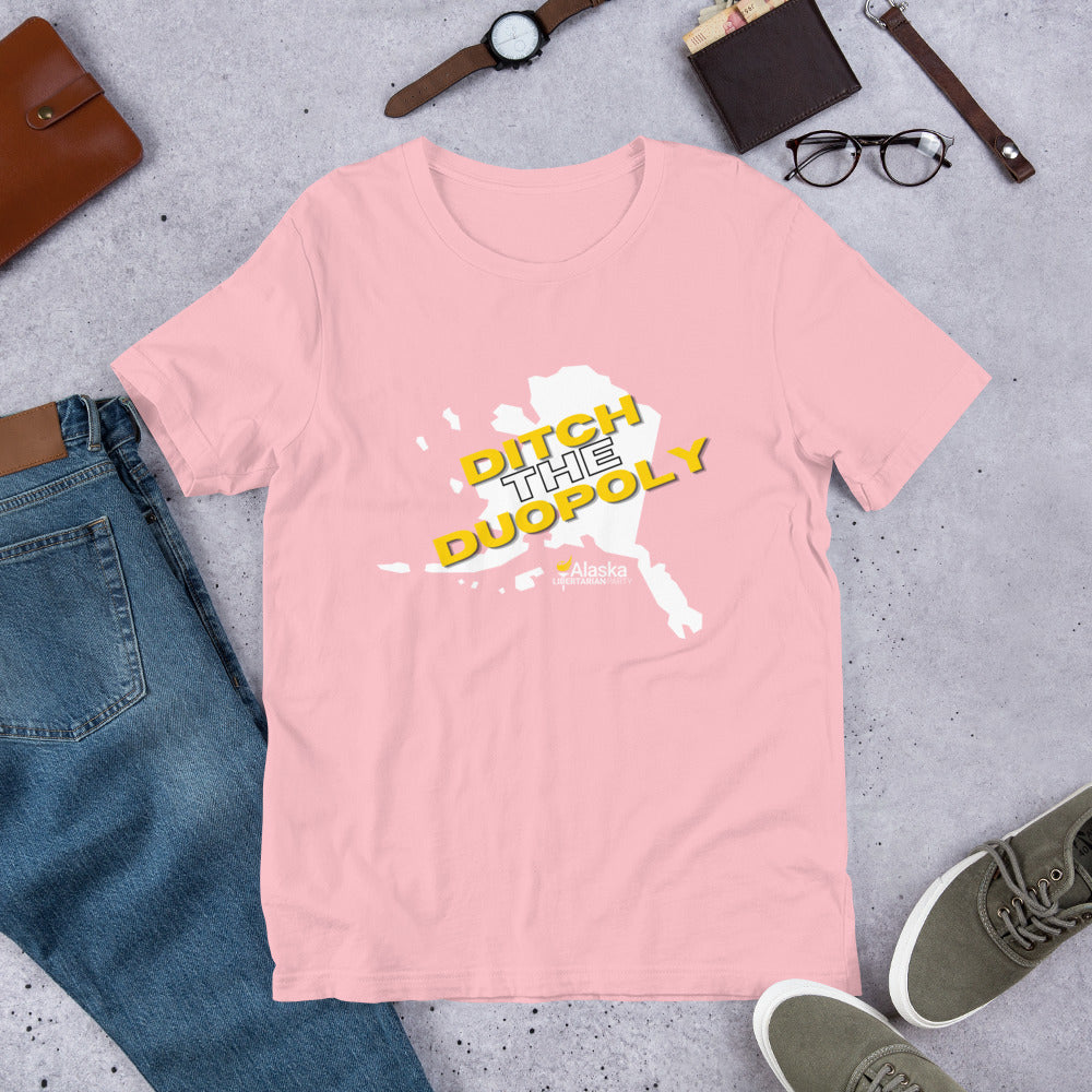 Ditch the Duopoly - Alaska LP Short-Sleeve Unisex T-Shirt