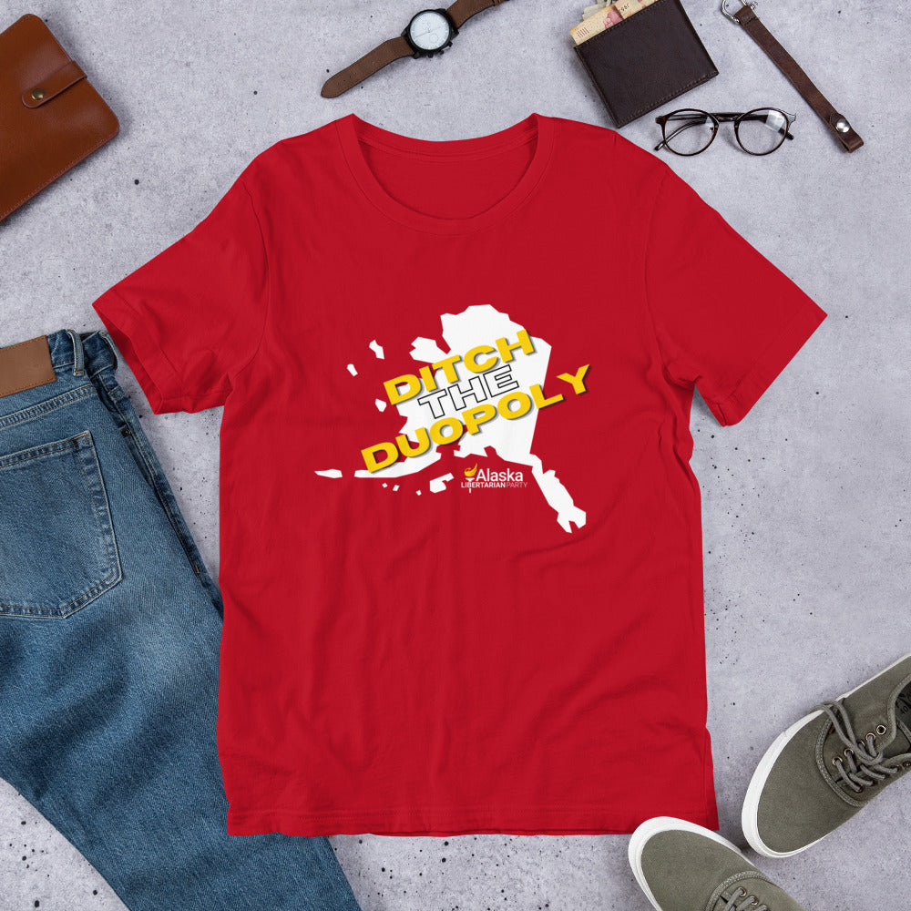 Ditch the Duopoly - Alaska LP Short-Sleeve Unisex T-Shirt