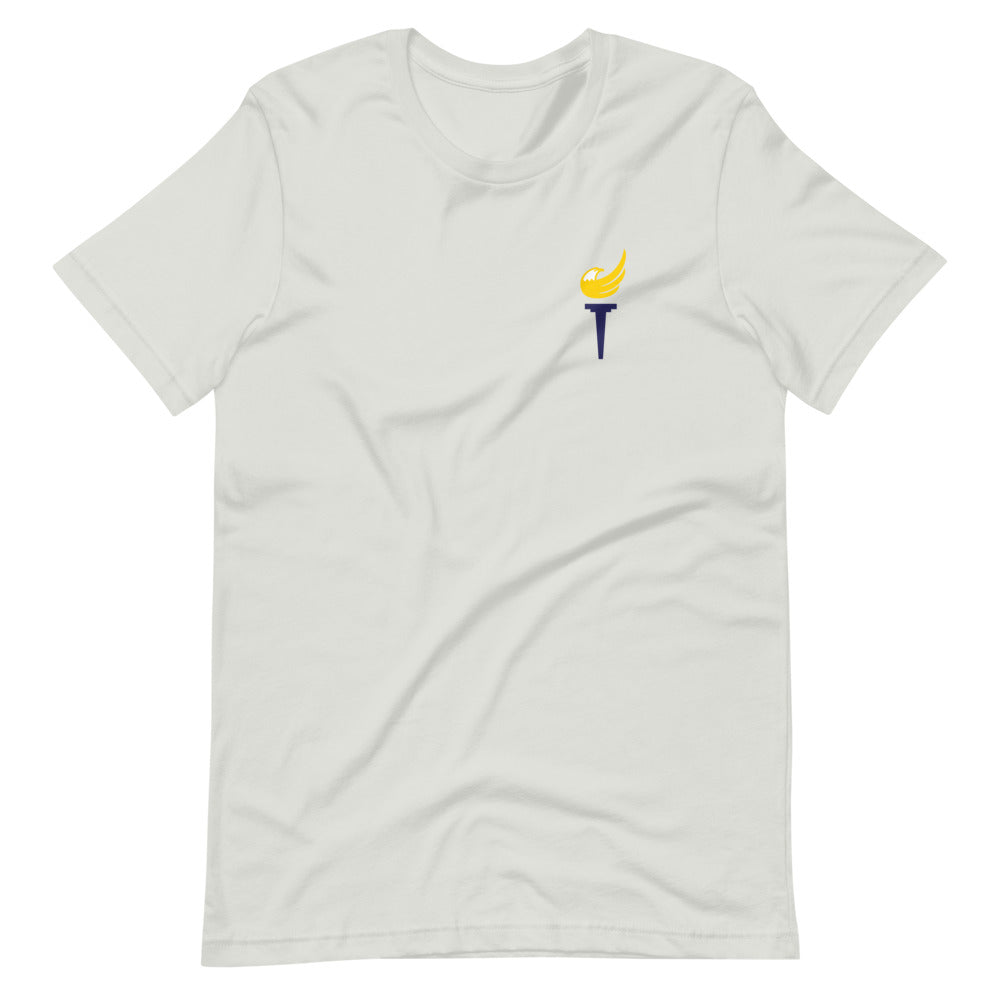 End the Monopoly - Go Gold (With Torch) Short-Sleeve Unisex T-Shirt