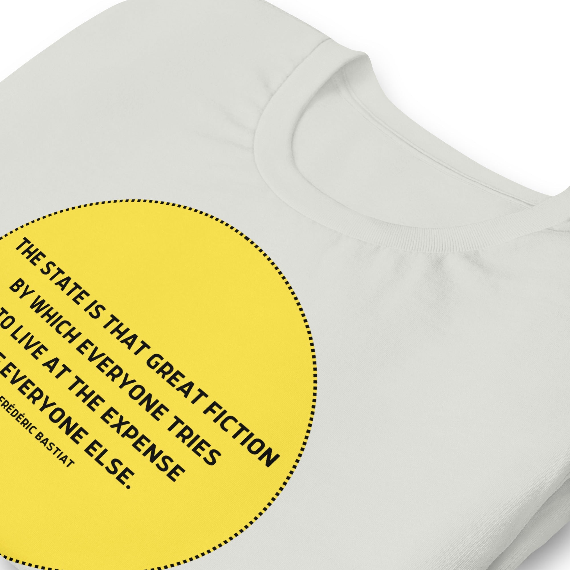 The state is that great fiction - Bastiat Short-Sleeve Unisex T-Shirt