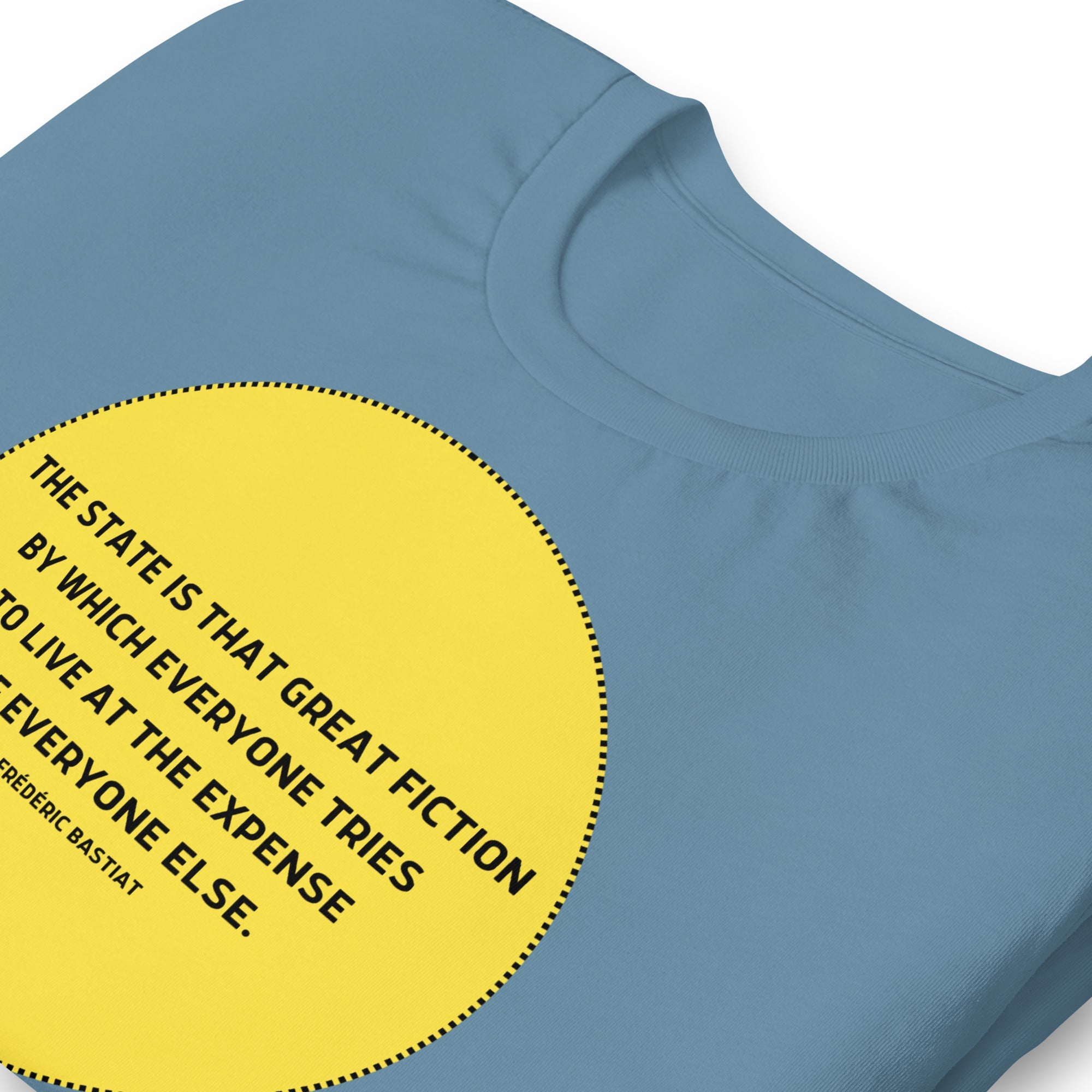 The state is that great fiction - Bastiat Short-Sleeve Unisex T-Shirt
