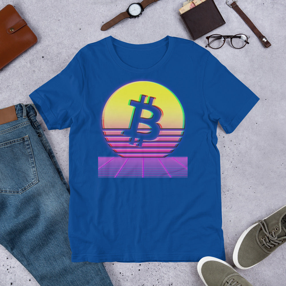 Bitcoin Sun Aesthetic Short-Sleeve Unisex T-Shirt