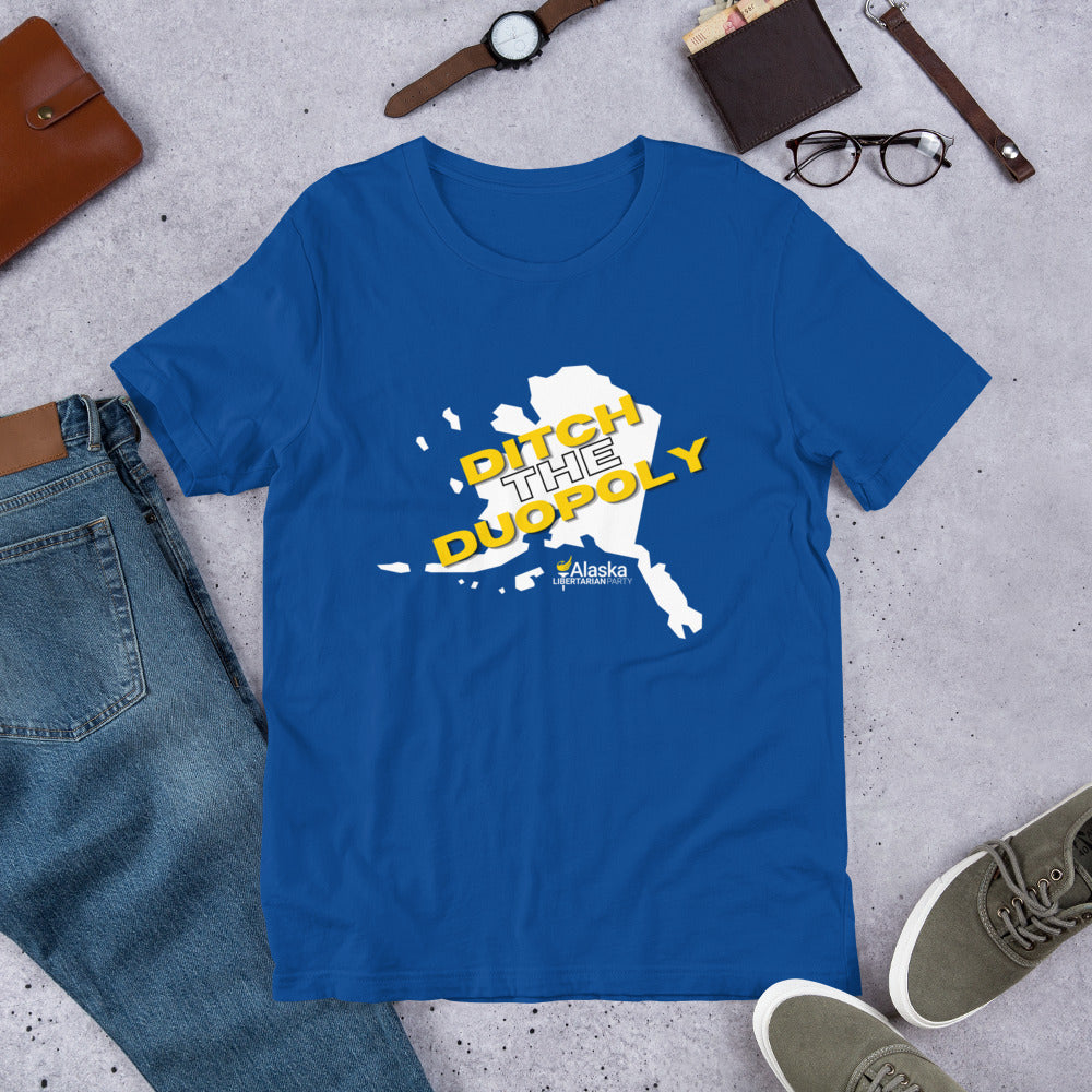 Ditch the Duopoly - Alaska LP Short-Sleeve Unisex T-Shirt