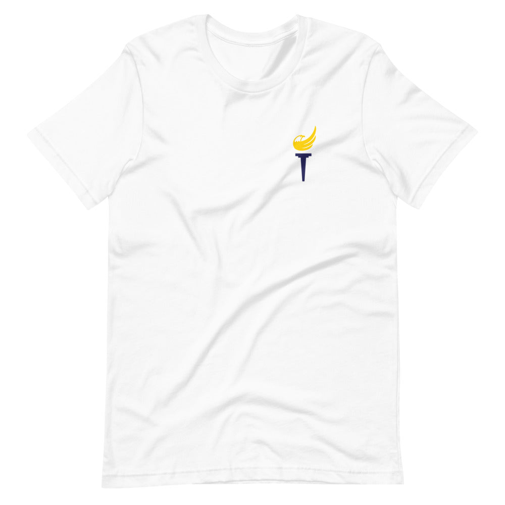End the Monopoly - Go Gold (With Torch) Short-Sleeve Unisex T-Shirt