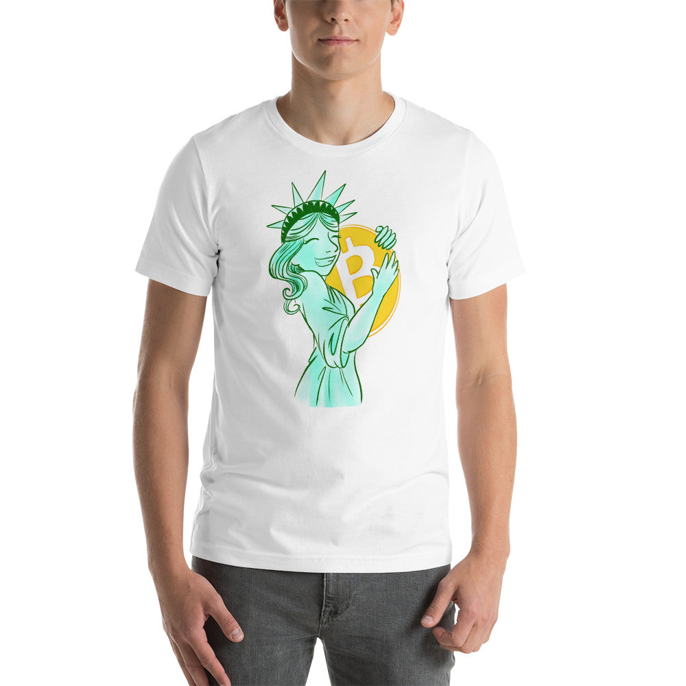 Bitcoin Statue of Liberty Short-sleeve unisex t-shirt