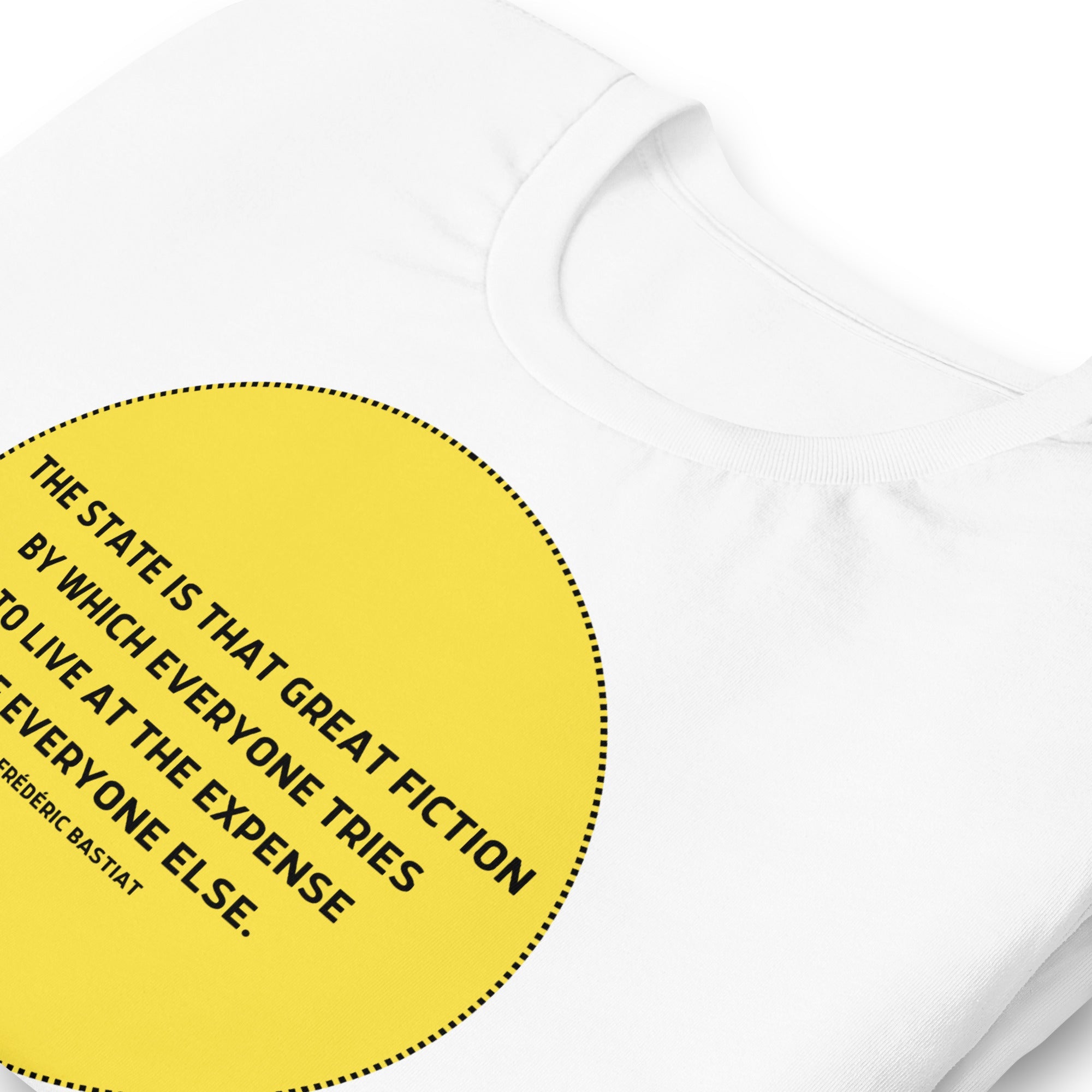 The state is that great fiction - Bastiat Short-Sleeve Unisex T-Shirt
