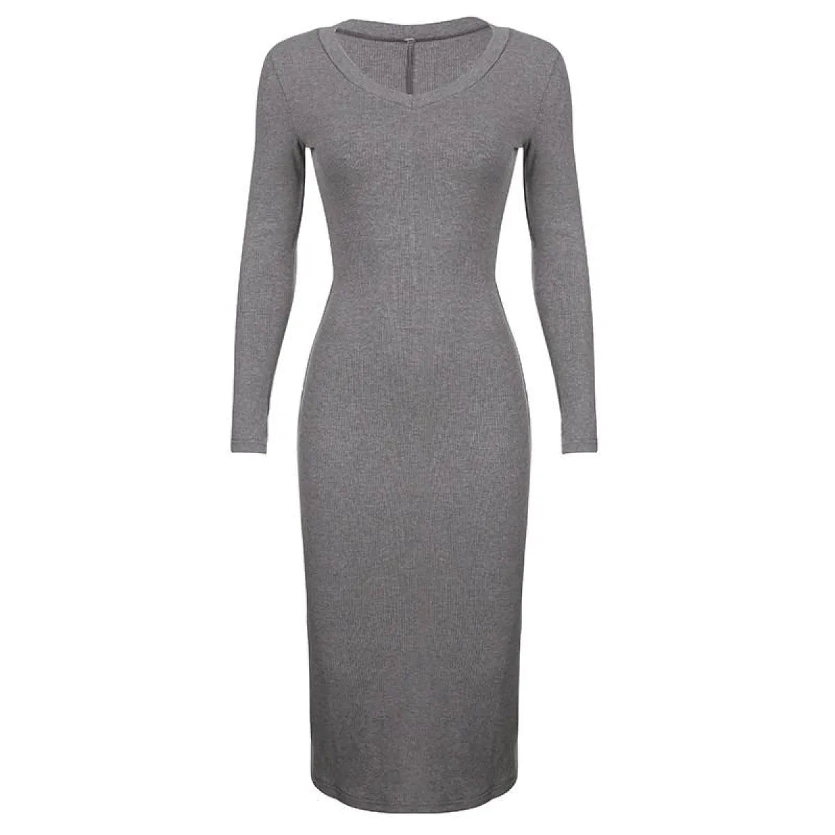 V-neck Knitted Dress