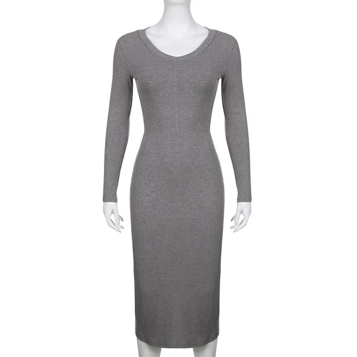 V-neck Knitted Dress