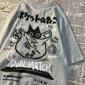 Cute Anime Cat T-Shirt – Vintage Aesthetic Harajuku Kawaii Top
