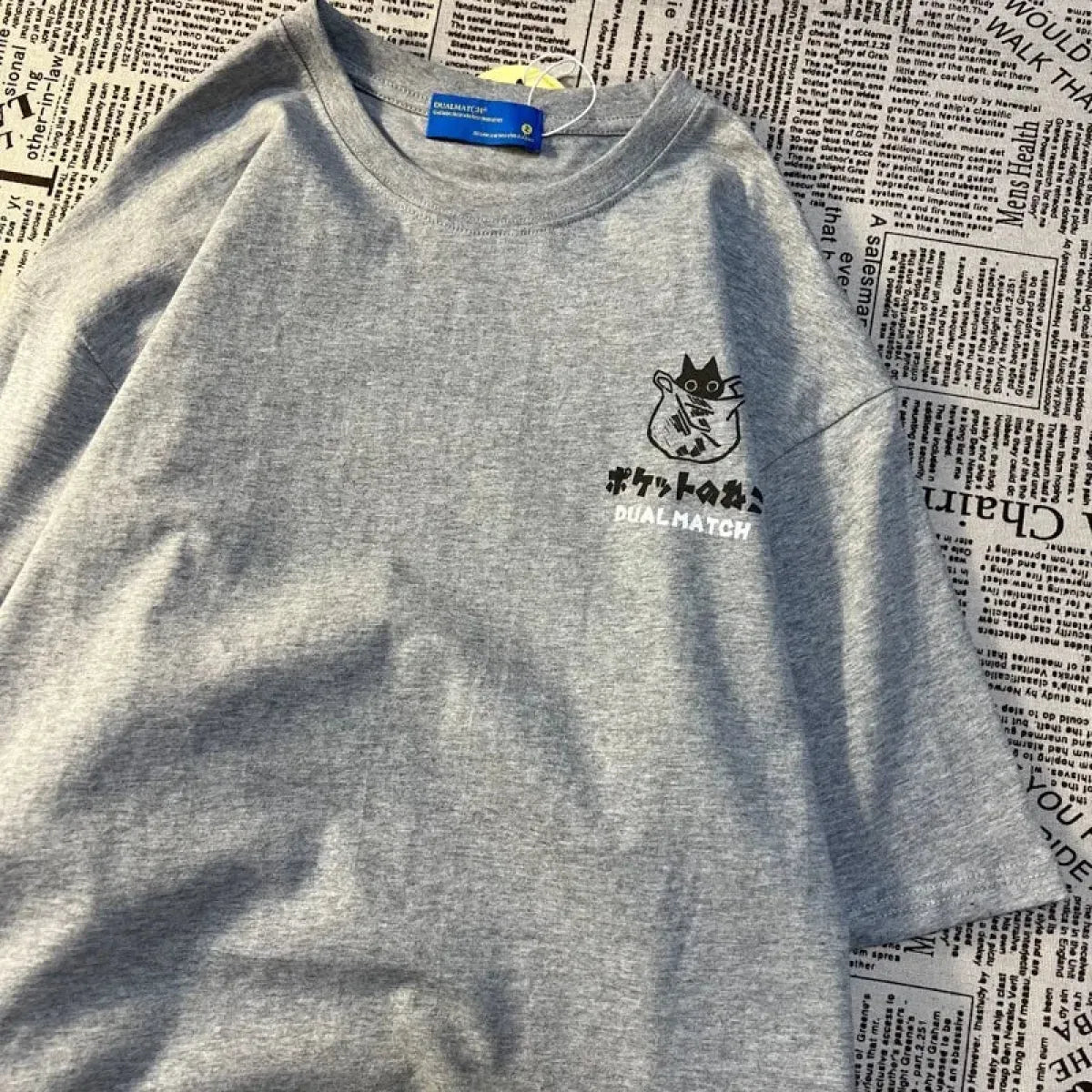 Cute Anime Cat T-Shirt – Vintage Aesthetic Harajuku Kawaii Top