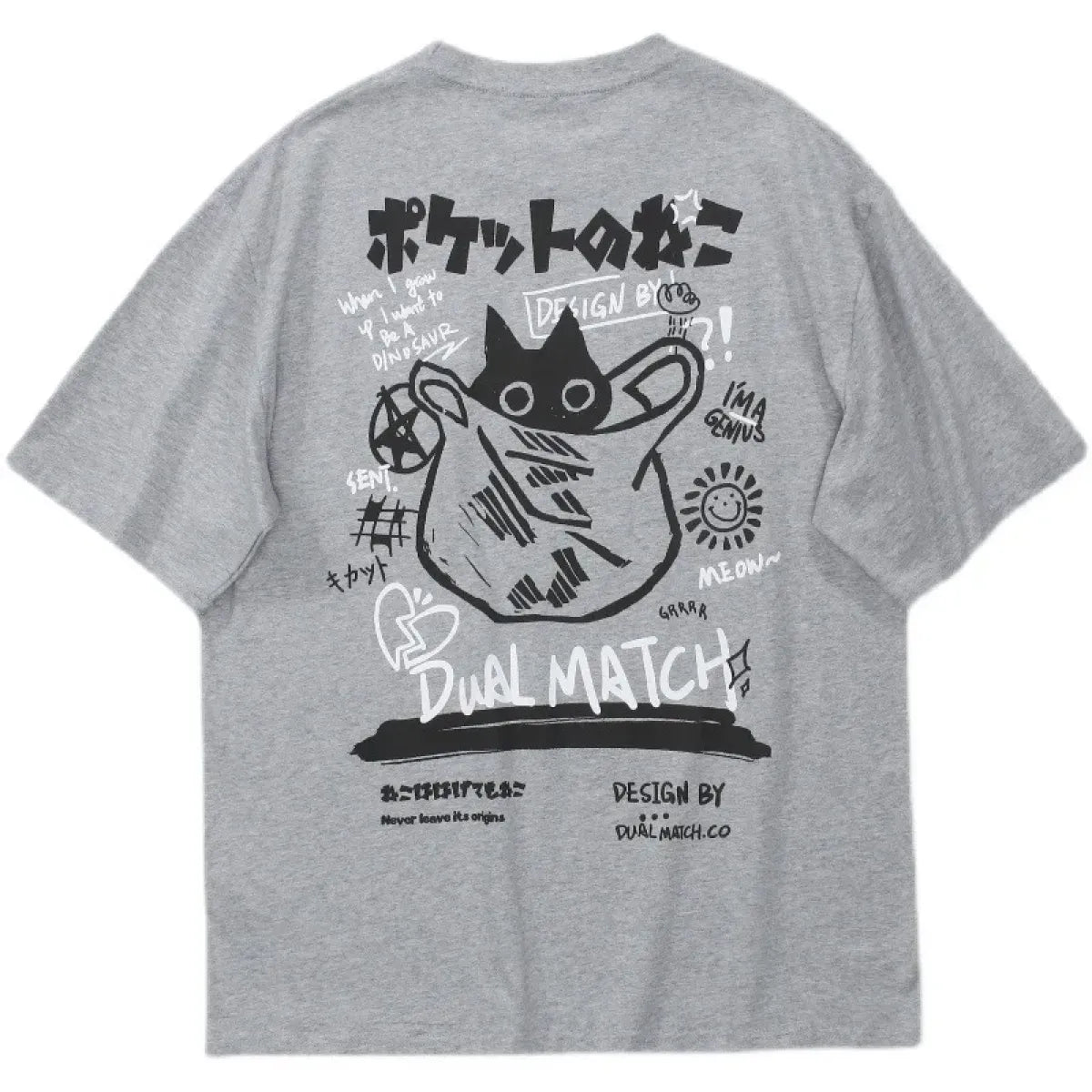 Cute Anime Cat T-Shirt – Vintage Aesthetic Harajuku Kawaii Top