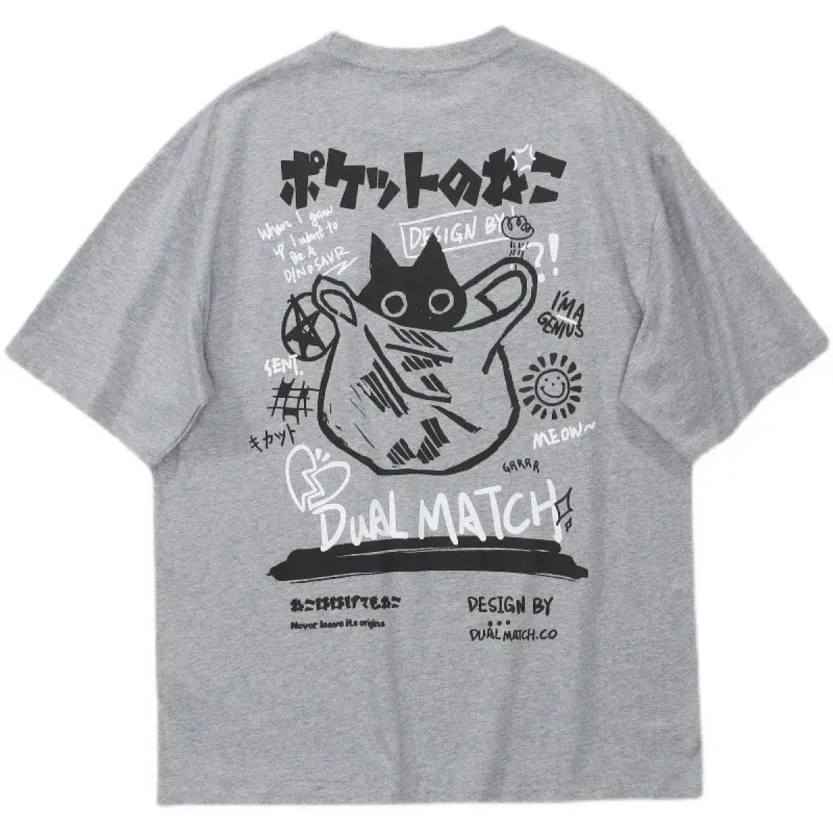 Cute Anime Cat T-Shirt – Vintage Aesthetic Harajuku Kawaii Top