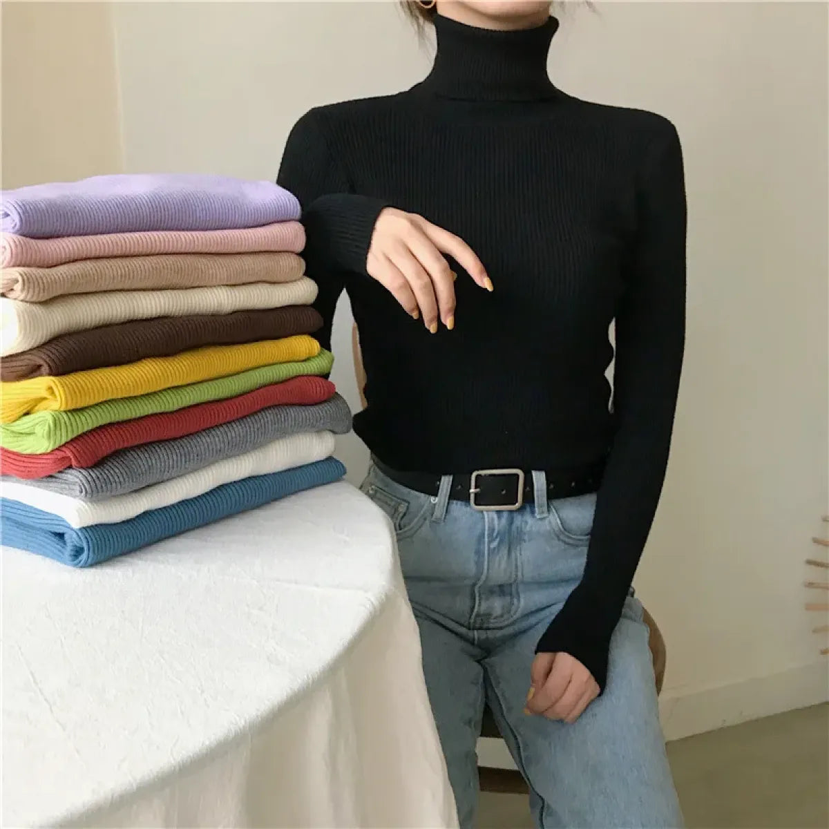 Vintage Harajuku Turtleneck Sweater