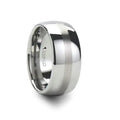 SAN JOSE Domed Tungsten Carbide Wedding Band with Brushed Stripe – 10mm