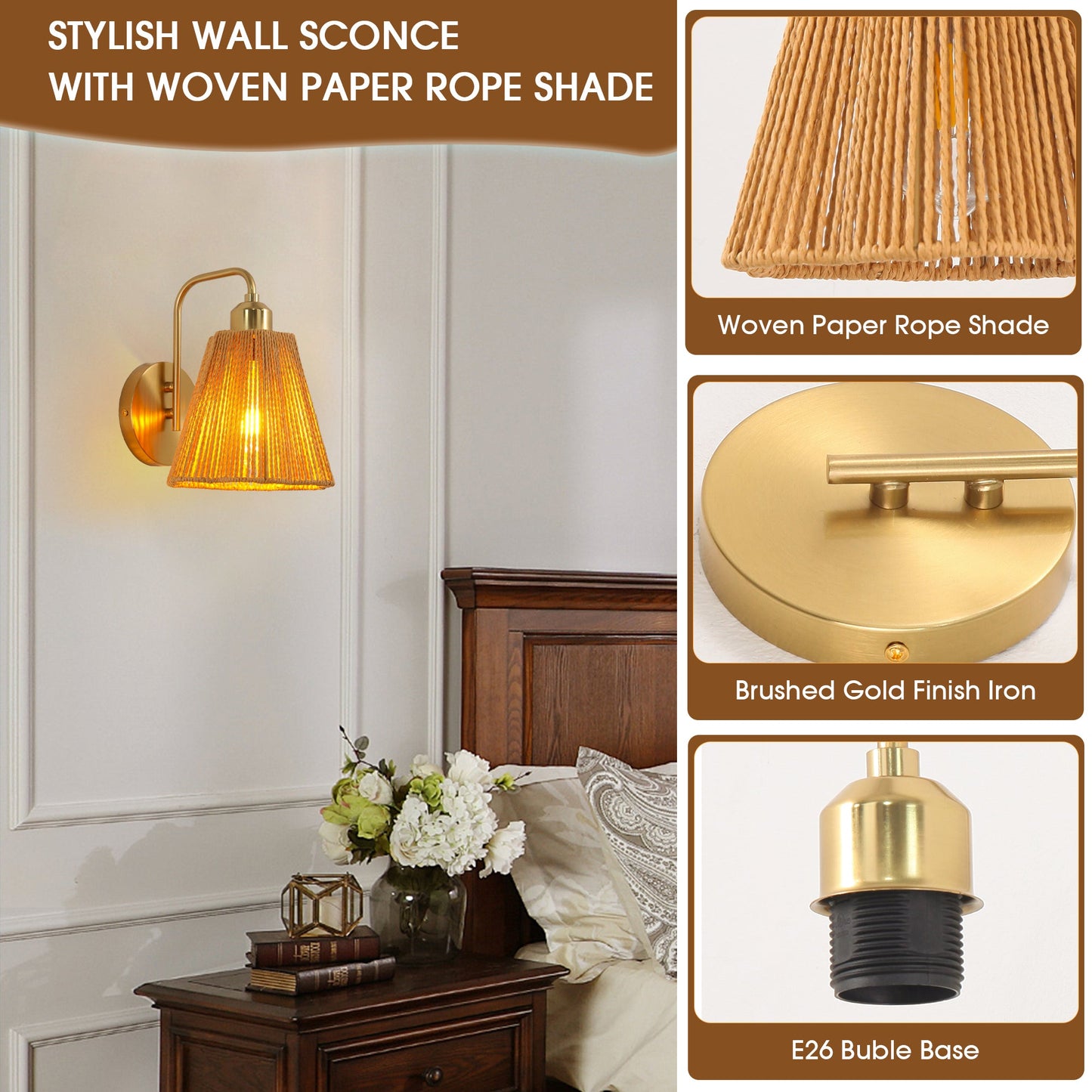 9 Inch Hilda 1-Light Wall Sconce Light