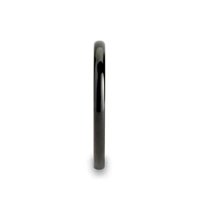 TULSA Domed Black Tungsten Carbide Wedding Band for Women - 2mm