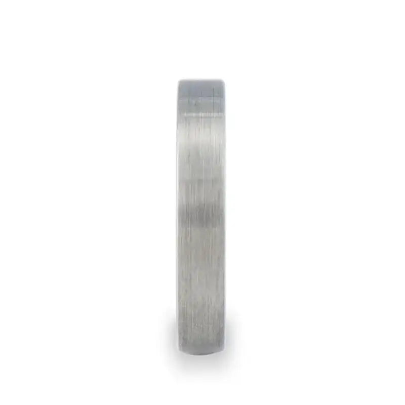MESSALINA Flat Brushed Tungsten Carbide Wedding Band, 4mm or 6mm