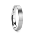 MESSALINA Flat Brushed Tungsten Carbide Wedding Band, 4mm or 6mm