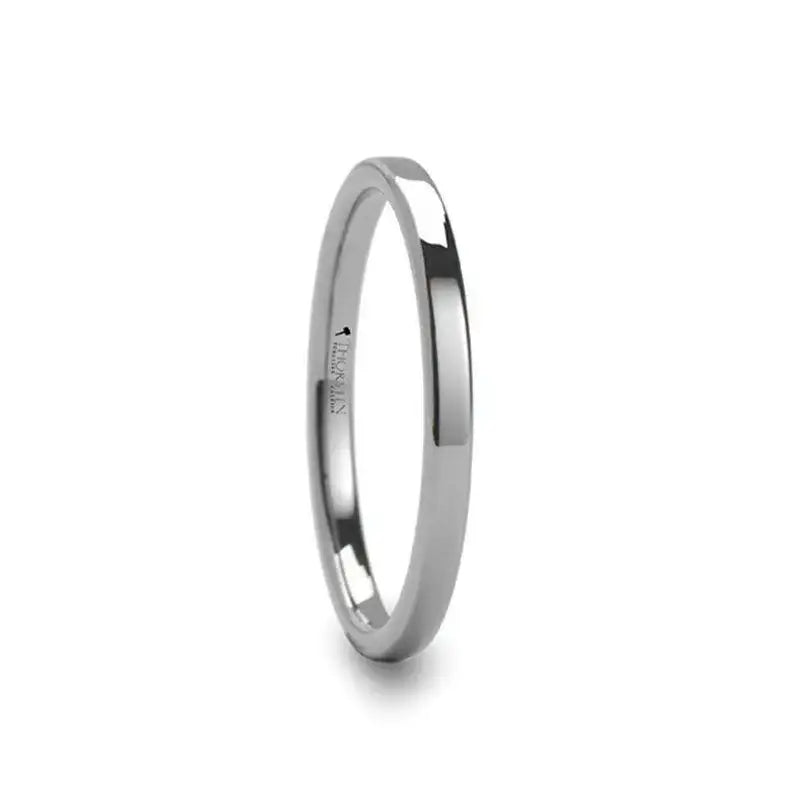 REGINA Wide Flat Style Women's Tungsten Ring - 2mm