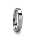 ATHENA Women's Flat Tungsten Carbide Wedding Band – 4mm or 6mm