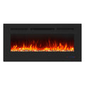 Insert or Wall-Mount Electric Fireplace with Remote Control and Touch Screen in 13 Flame Colors and Base Lights