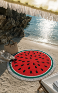 Watermelon Circle Beach Towel
