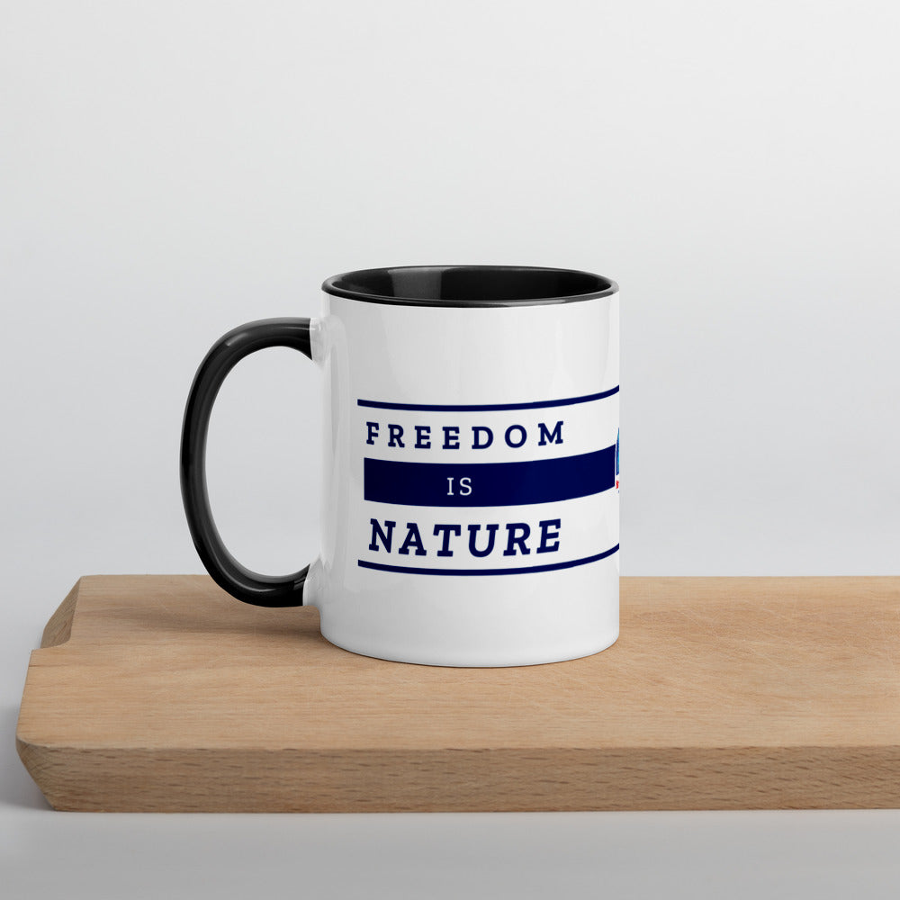 Freedom is Nature, Freedom is Science Mug with Color Inside