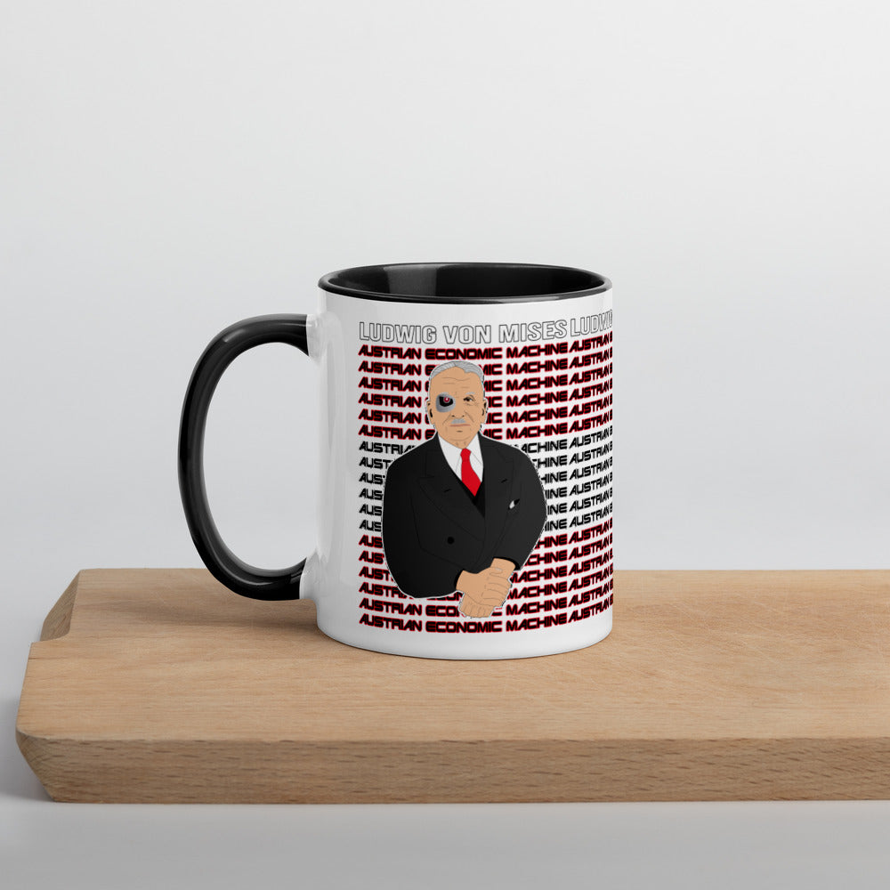 Ludwig von Mises - Austrian Economics Machine Mug with Color Inside
