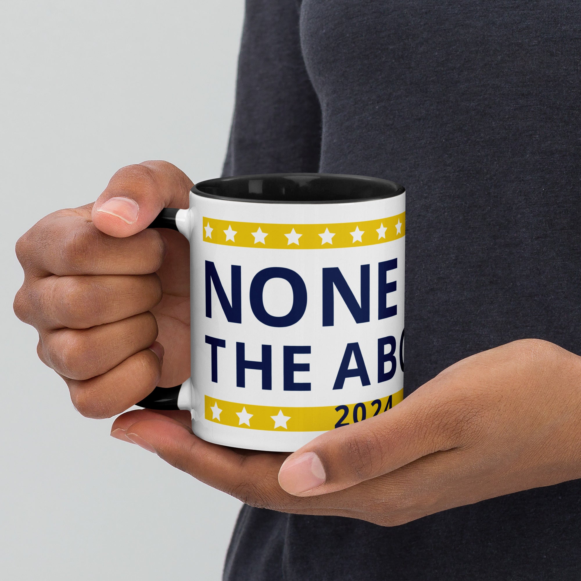 None of the Above Mug with Color Inside