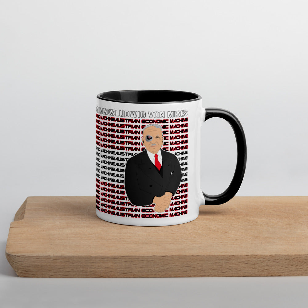Ludwig von Mises - Austrian Economics Machine Mug with Color Inside