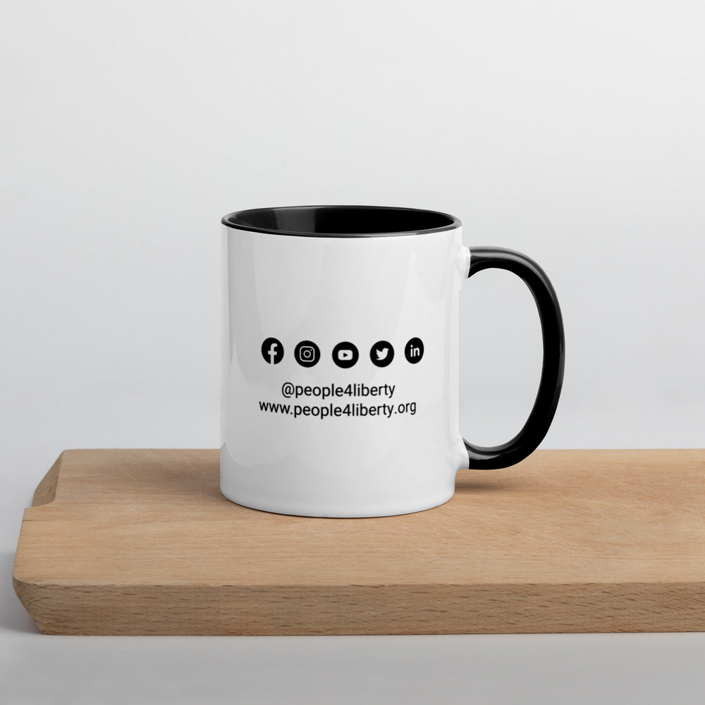 Defund Politicians (Red and Blue) Mug with Color Inside