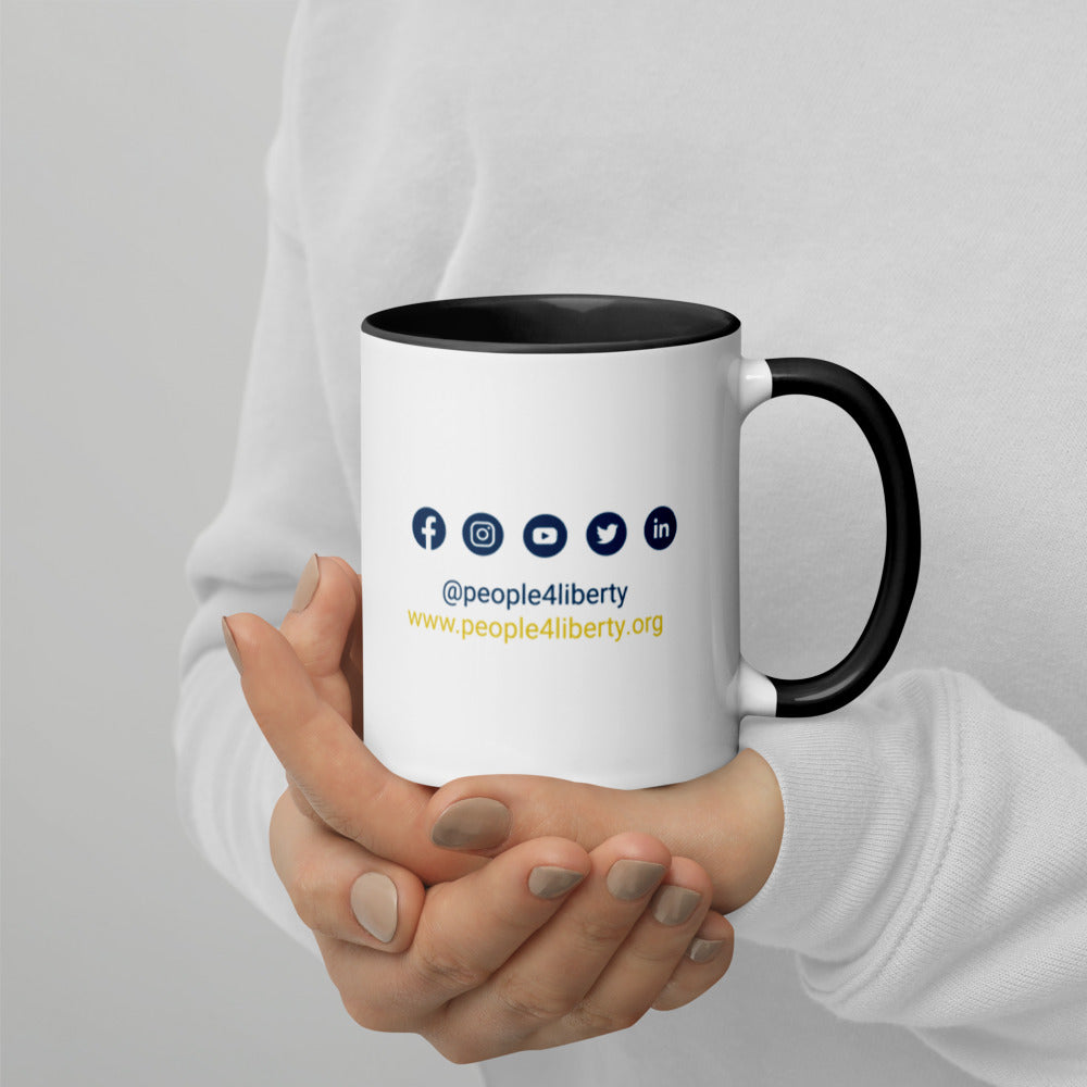 Defund Politicians (People for Liberty) Mug with Color Inside