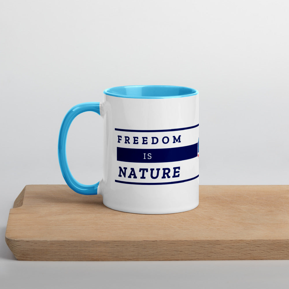Freedom is Nature, Freedom is Science Mug with Color Inside