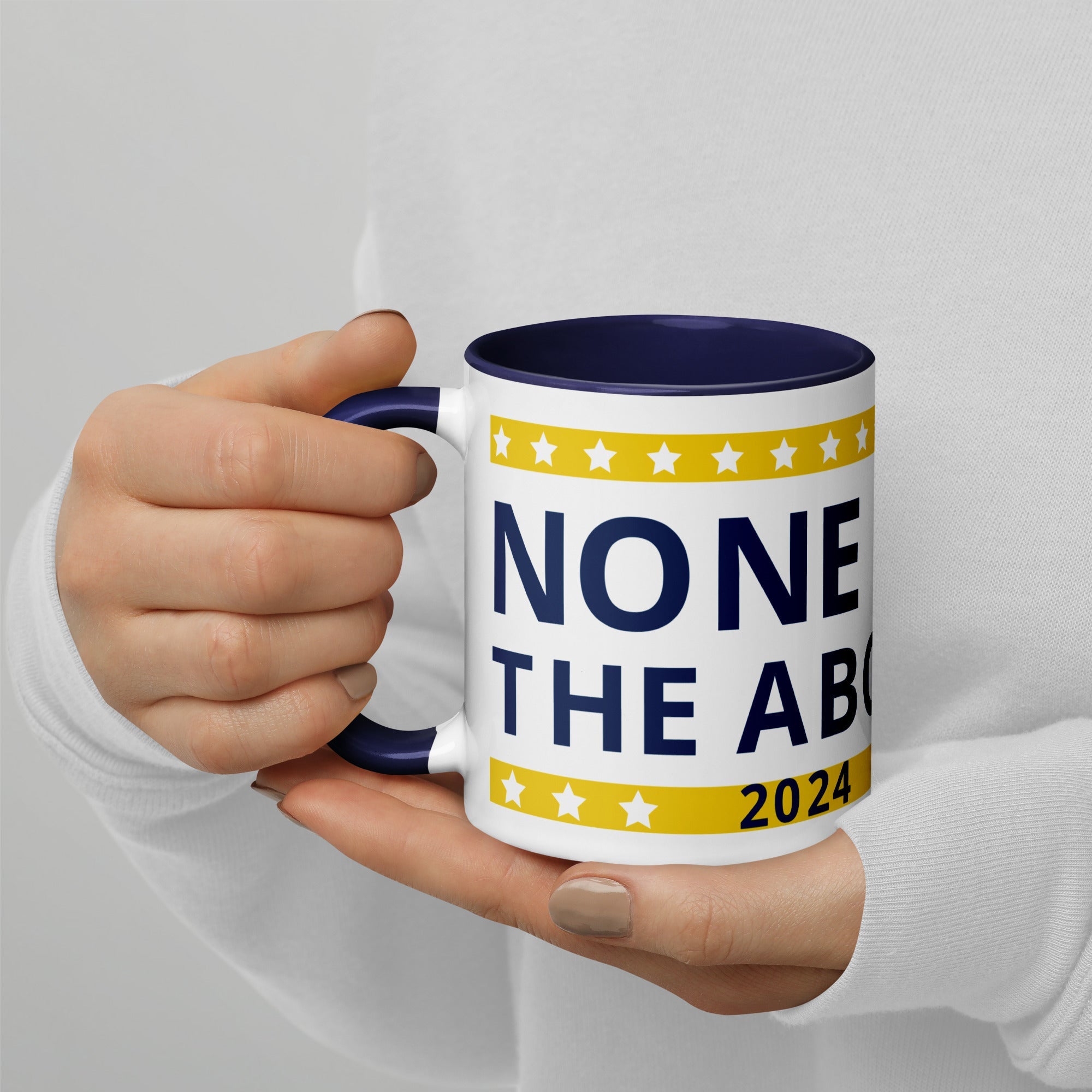 None of the Above Mug with Color Inside