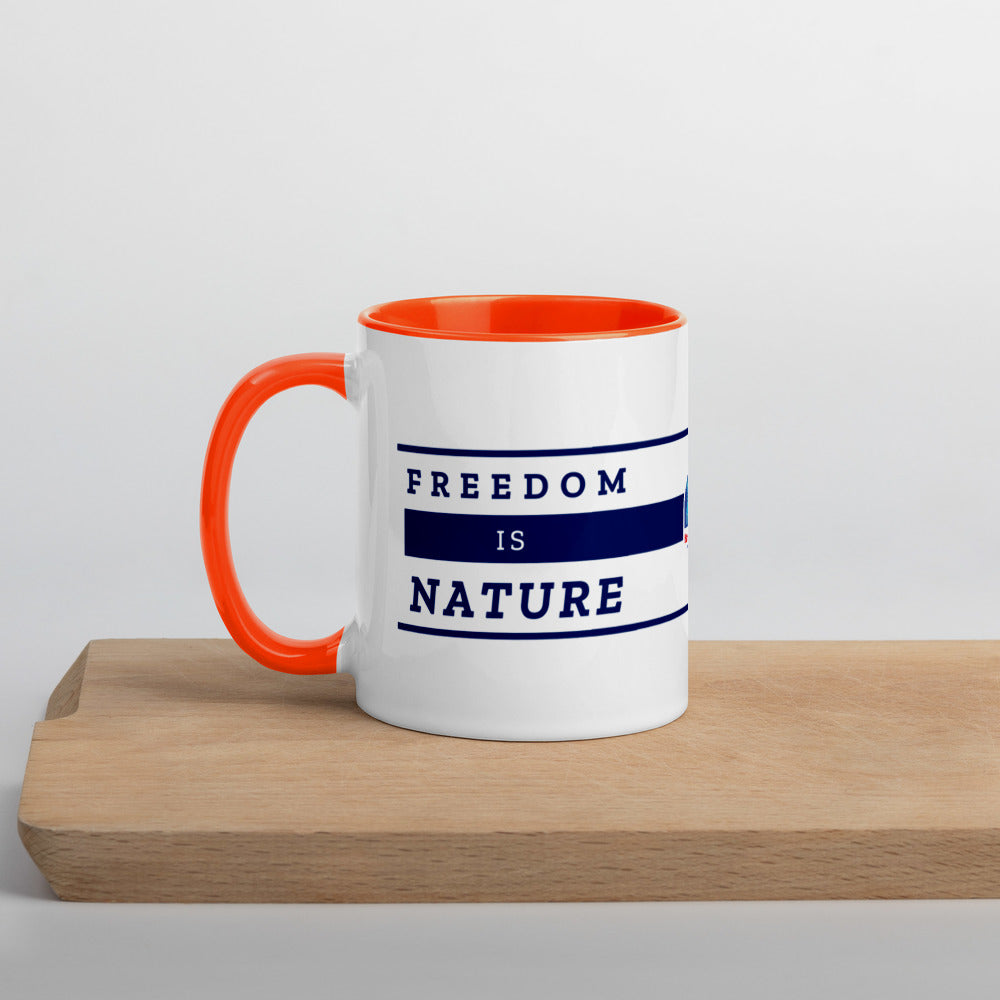 Freedom is Nature, Freedom is Science Mug with Color Inside