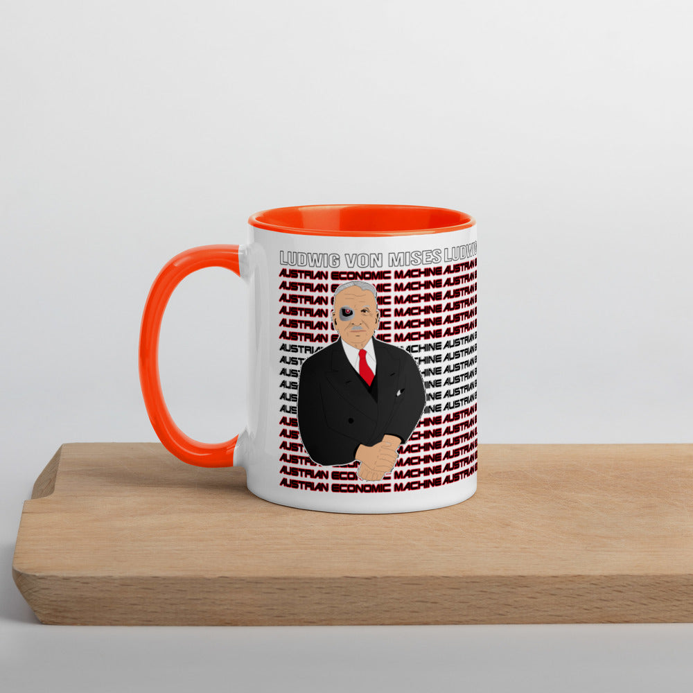 Ludwig von Mises - Austrian Economics Machine Mug with Color Inside