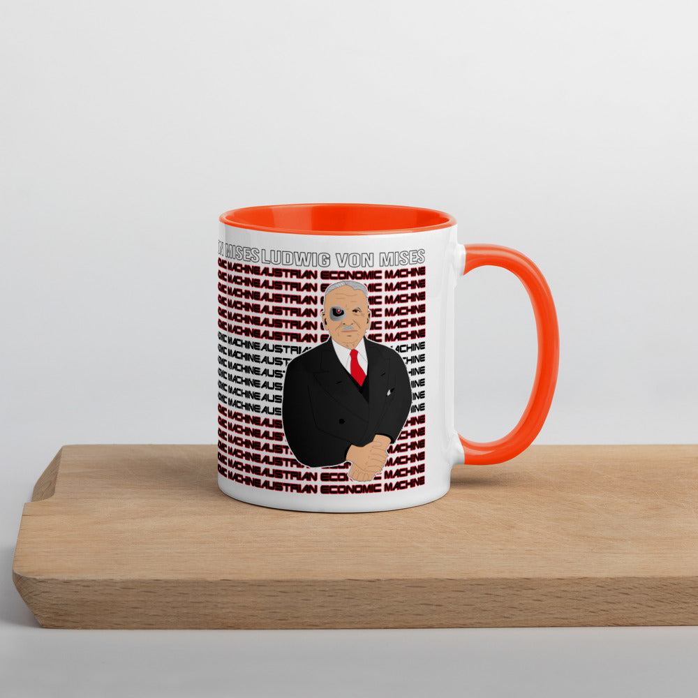 Ludwig von Mises - Austrian Economics Machine Mug with Color Inside