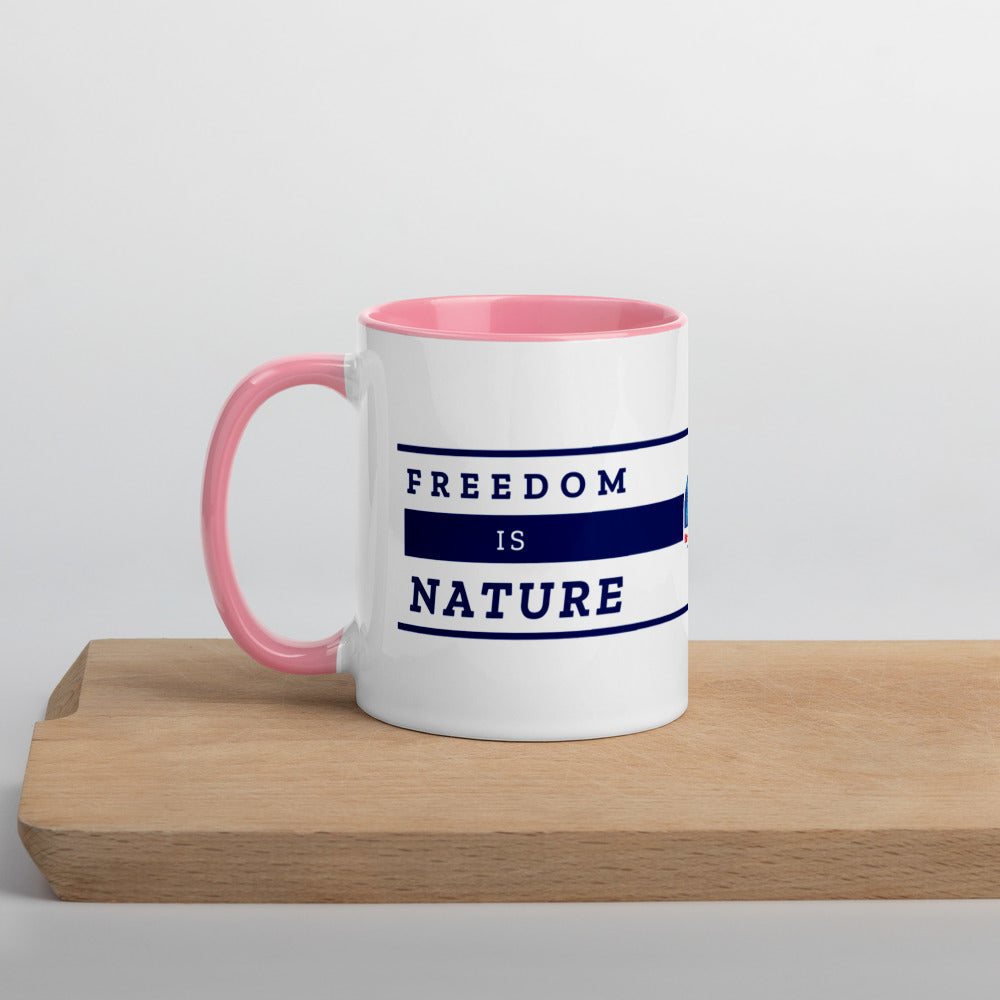Freedom is Nature, Freedom is Science Mug with Color Inside
