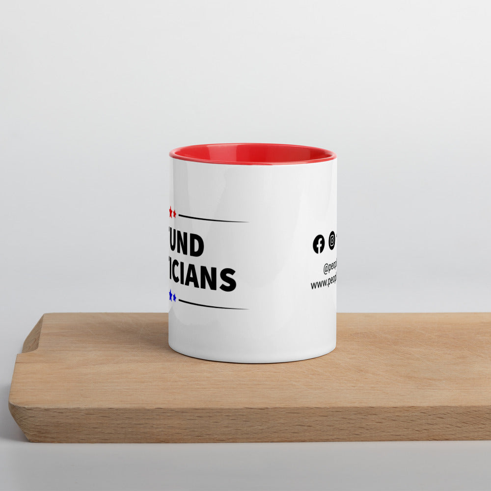 Defund Politicians (Red and Blue) Mug with Color Inside