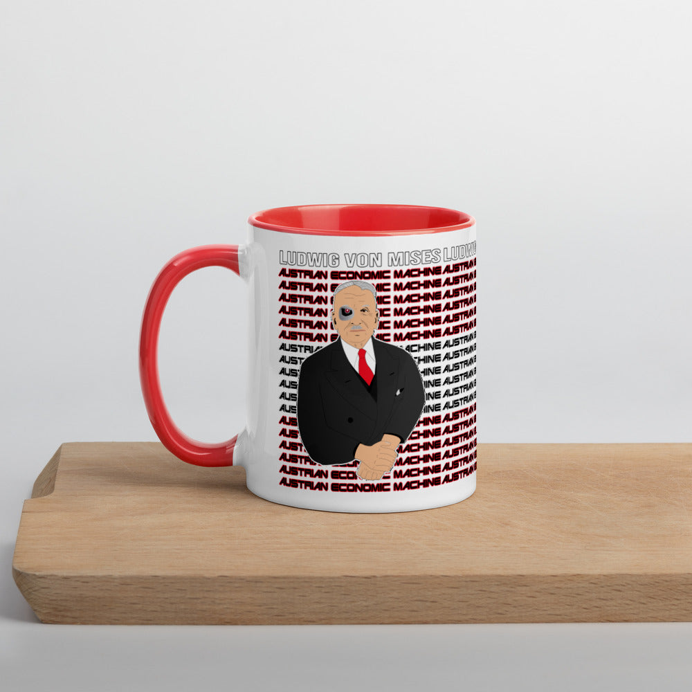 Ludwig von Mises - Austrian Economics Machine Mug with Color Inside