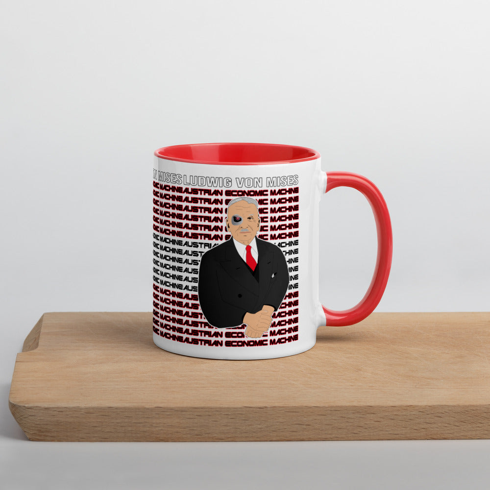 Ludwig von Mises - Austrian Economics Machine Mug with Color Inside