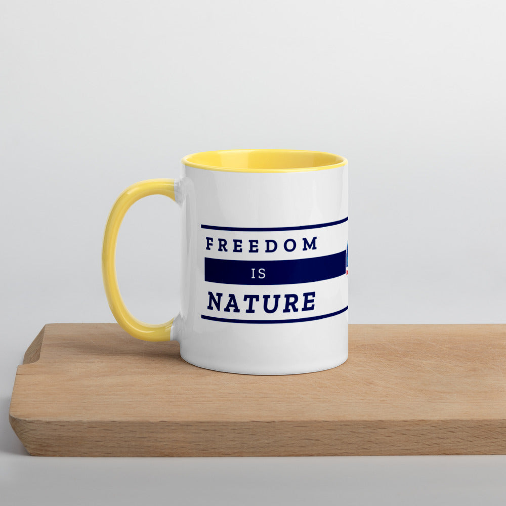 Freedom is Nature, Freedom is Science Mug with Color Inside