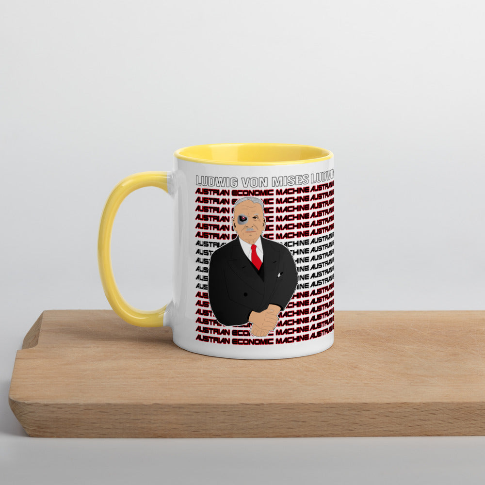 Ludwig von Mises - Austrian Economics Machine Mug with Color Inside